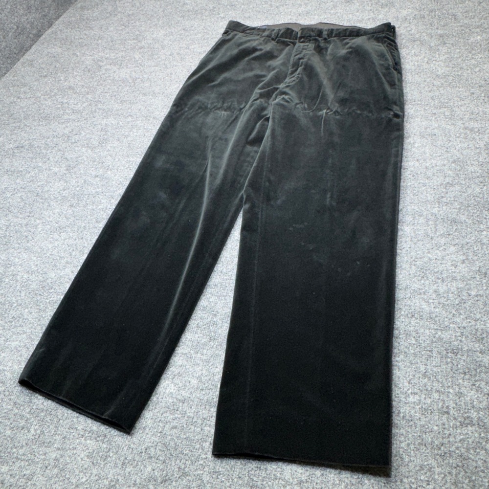Vintage Polo Ralph Lauren Pants Mens 36x30 Black Velvet Trousers Formal USA 90s